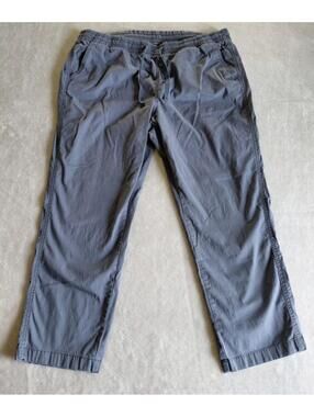 LL Bean Pants Womens 18 Grey Lakewashed Pull On Chino Favorite Fit